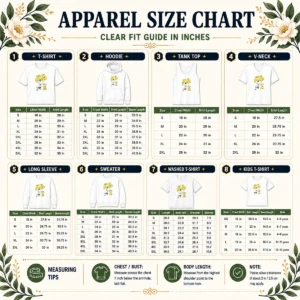 Size chart for Happy Perfect Get On Board With The Lord Skateboarding with measurements in inches and cm
