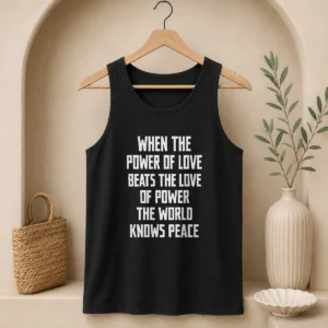 Good When The Power Of Love Beats The Love Of Power The World Knows Peace Pretty Tank Top