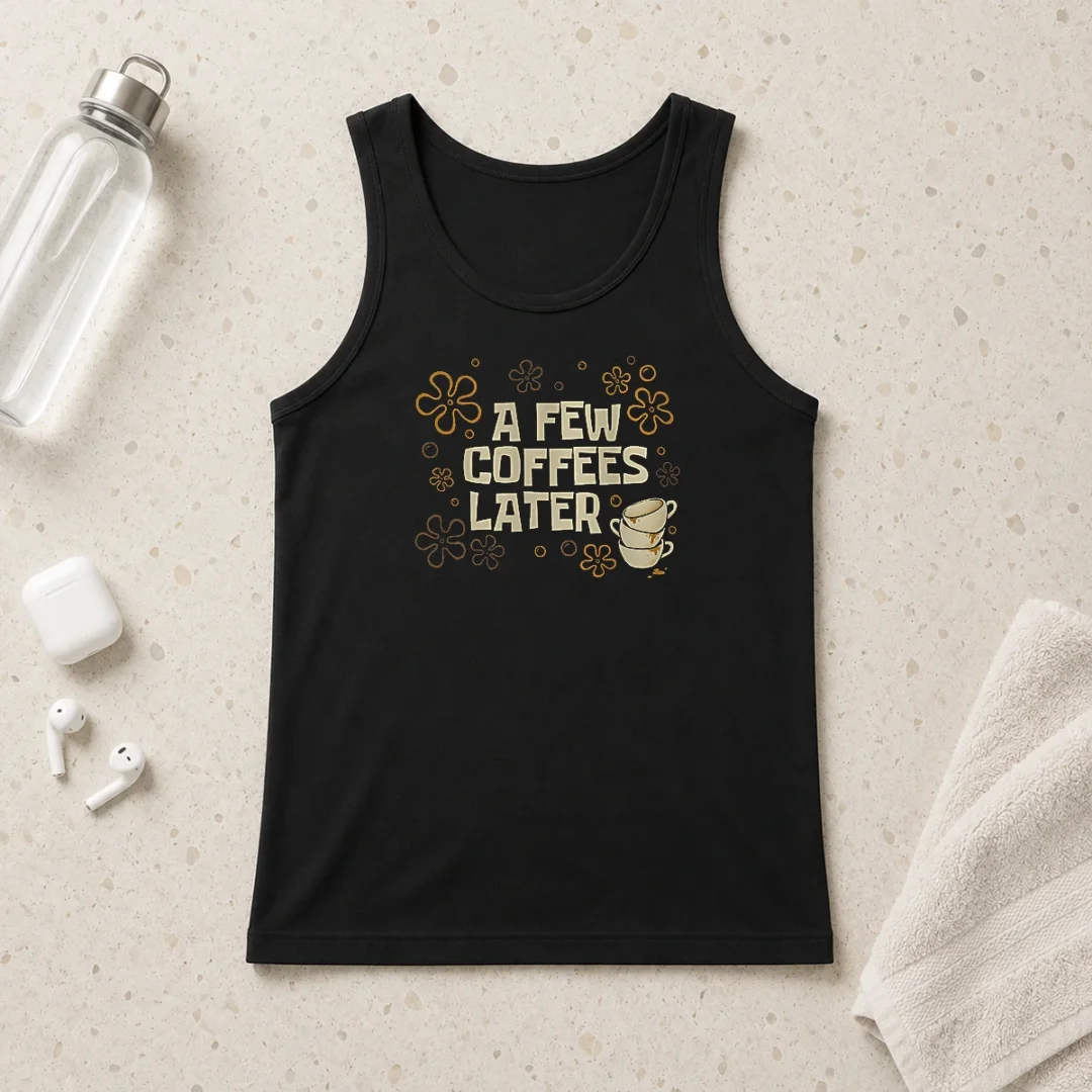 awesome-a-few-coffees-later-tank-top Awesome A Few Coffees Later Tank Top