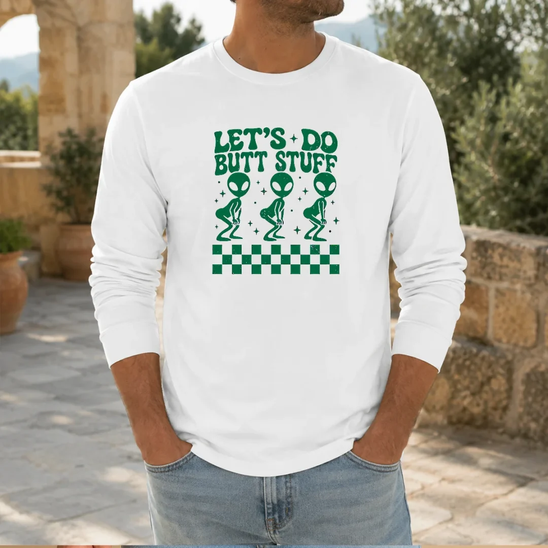 awesome-aliens-let-s-do-butt-stuff-checkerboard-novelty-meme-long-sleeve-shirt-1 Awesome Aliens Let'S Do Butt Stuff Checkerboard Novelty Meme Long Sleeve Shirt