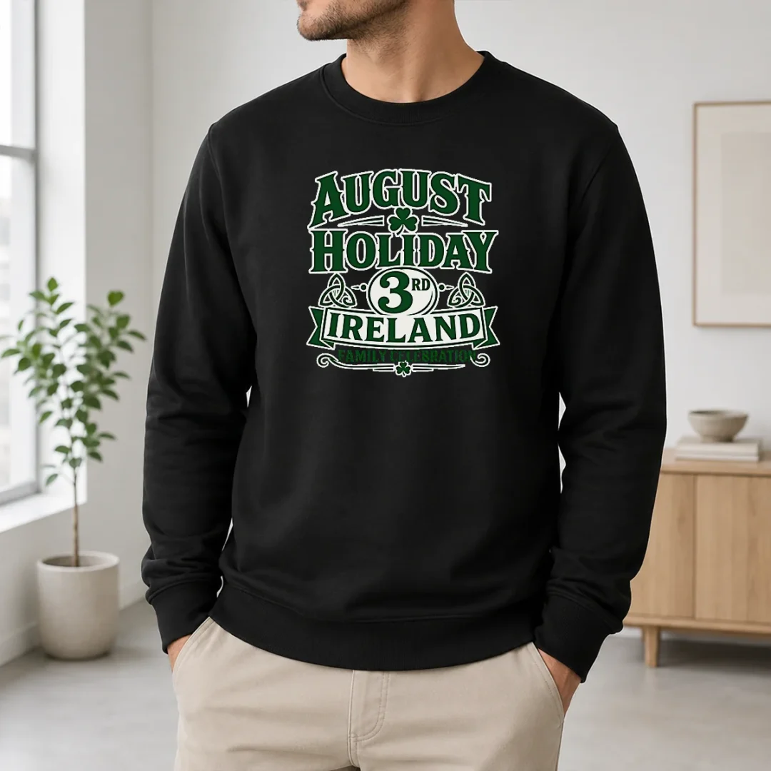 Awesome August Holiday Ireland Family Celebration Silhouette Sweater Awesome August Holiday Ireland Family Celebration Silhouette Sweater