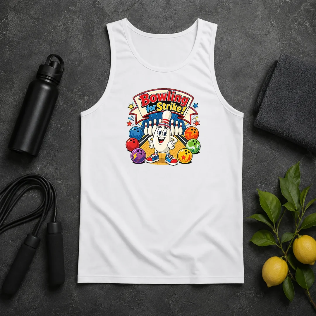 Awesome Bowling For Strike Cartoon Tank Top Awesome Bowling For Strike Cartoon Tank Top