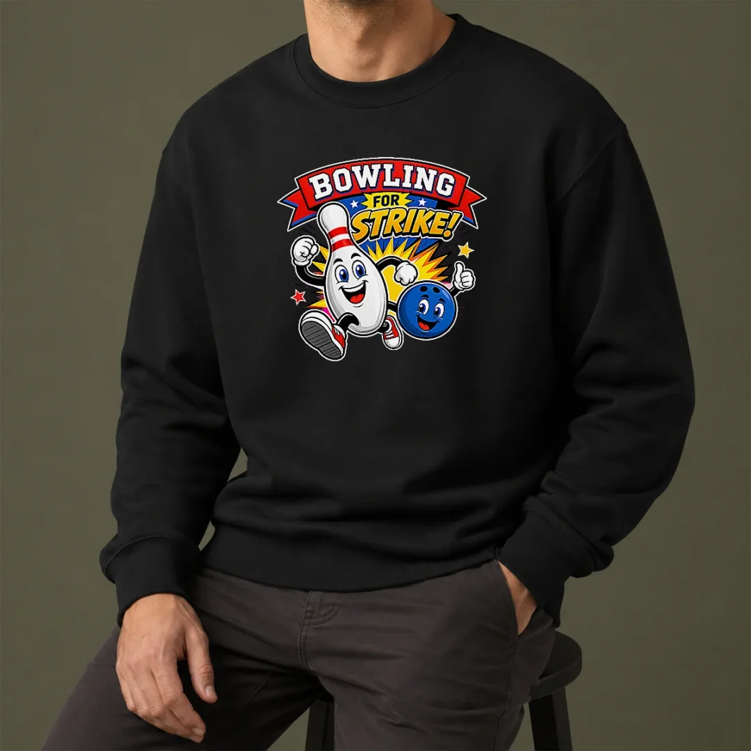 awesome-bowling-for-strike-cheerful-mascot-sweater Awesome Bowling For Strike Cheerful Mascot Sweater