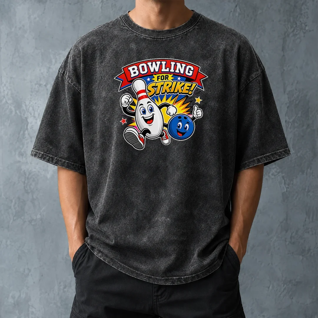awesome-bowling-for-strike-cheerful-mascot-washed-t-shirt-washed-tshirt Awesome Bowling For Strike Cheerful Mascot Washed T-Shirt