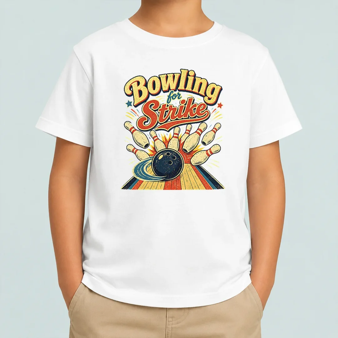 awesome-bowling-for-strike-vintage-kids-t-shirt Awesome Bowling For Strike Vintage Kids T-Shirt