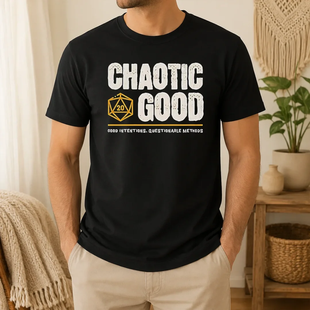 Awesome Chaotic Good Good Intentions Questionable Methods t shirt Awesome Chaotic Good Good Intentions Questionable Methods