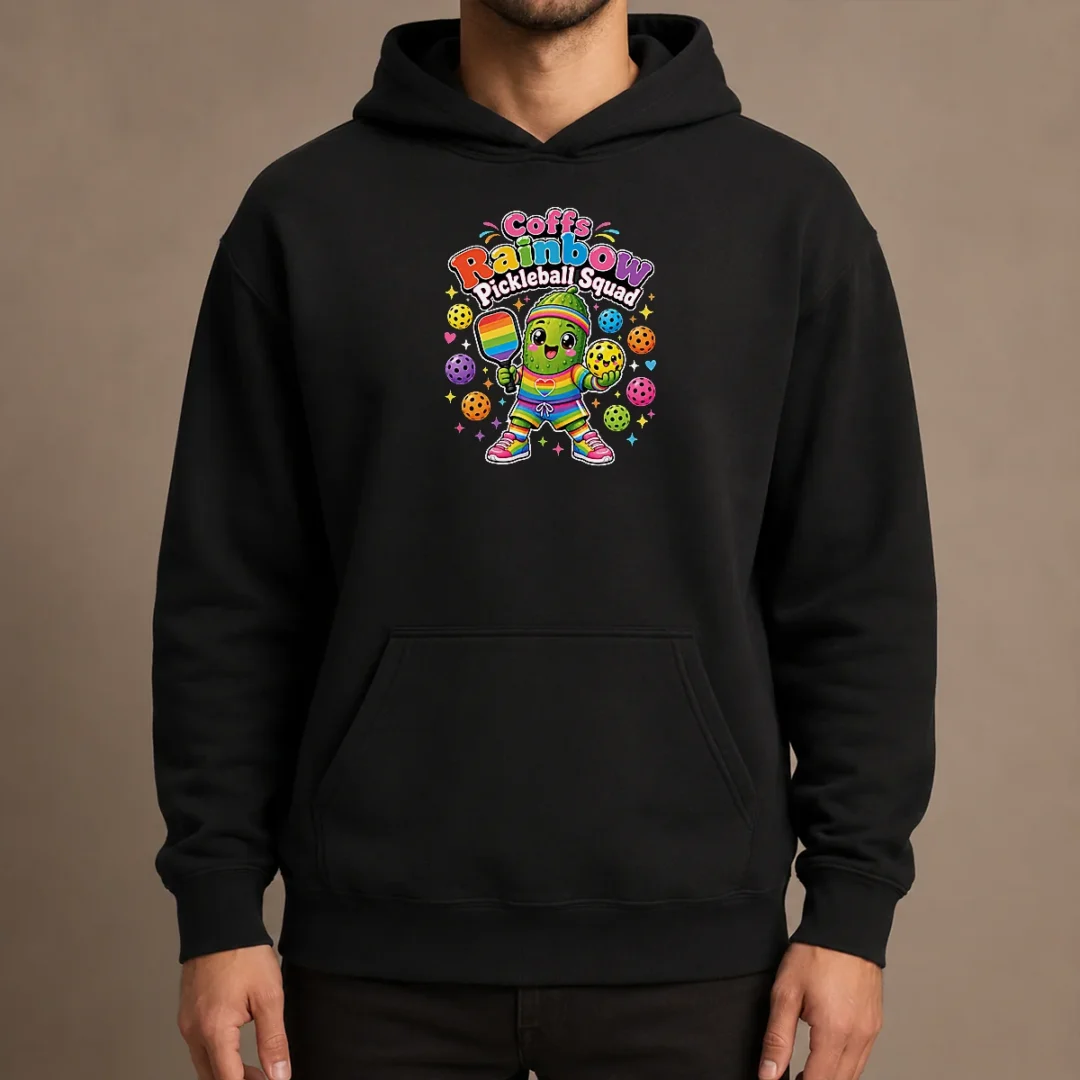 awesome-coffs-rainbow-pickleball-squad-kawaii-hoodie Awesome Coffs Rainbow Pickleball Squad Kawaii Hoodie