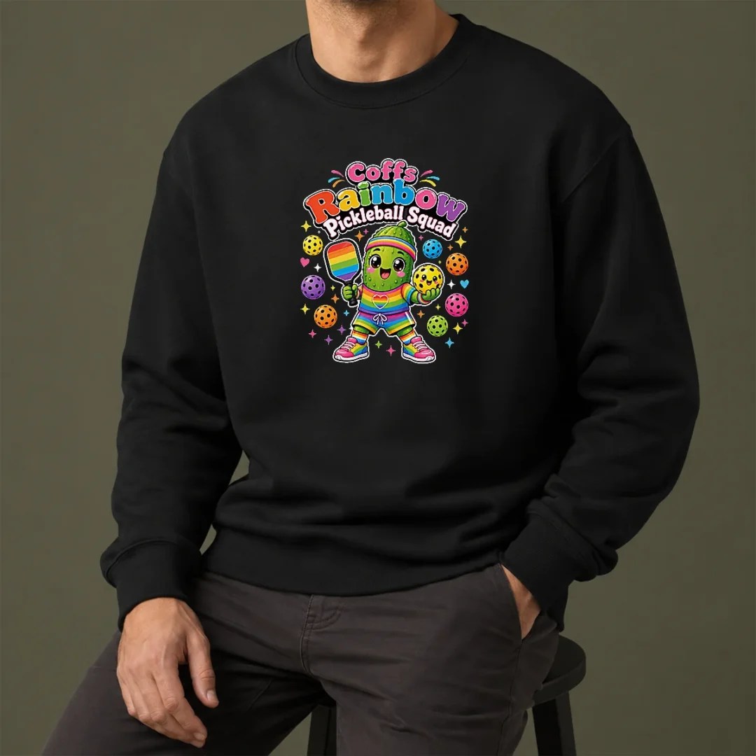 awesome-coffs-rainbow-pickleball-squad-kawaii-sweater Awesome Coffs Rainbow Pickleball Squad Kawaii Sweater