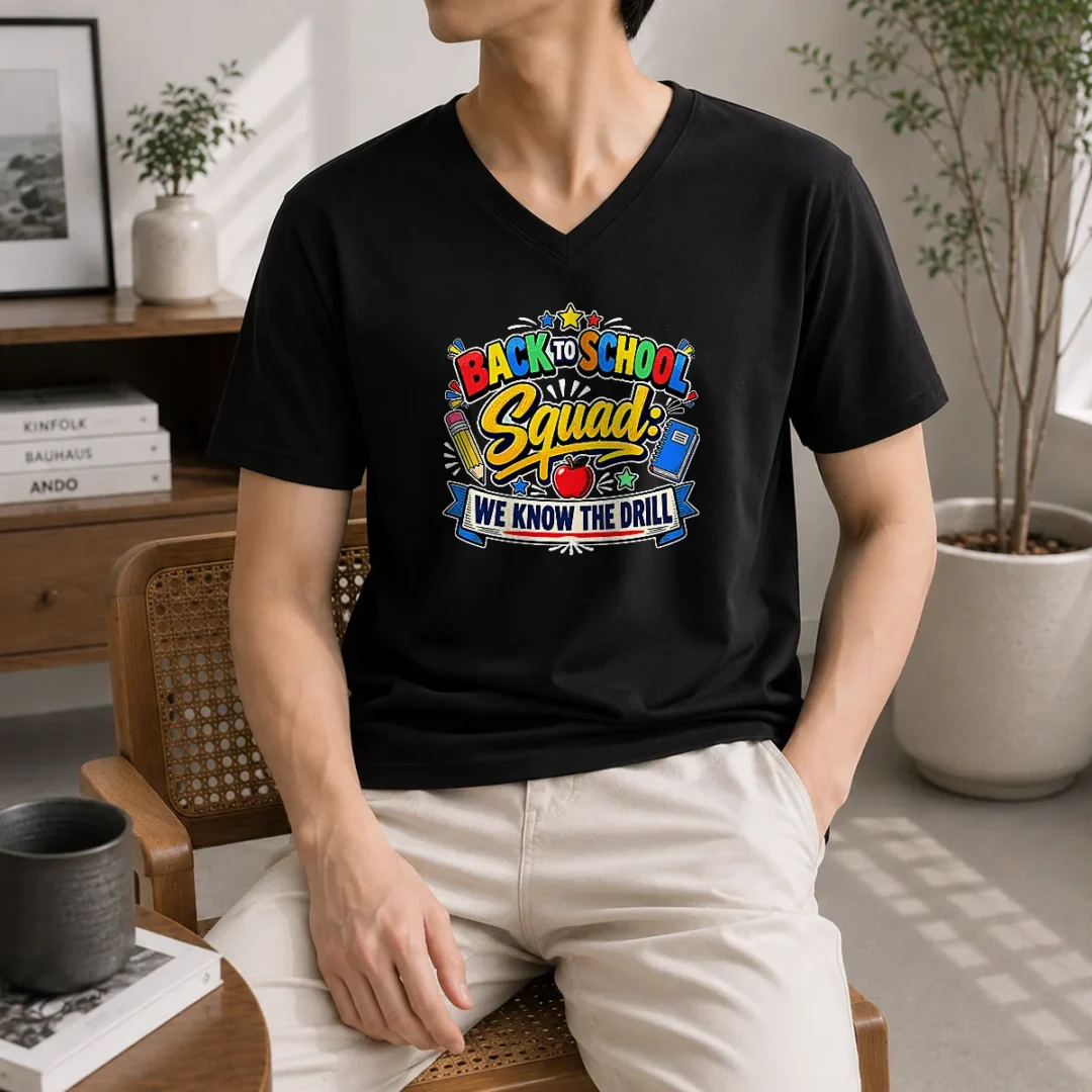 awesome-cute-cartoon-back-to-school-squad-student-v-neck-shirt Awesome Cute Cartoon Back To School Squad Student V-Neck Shirt