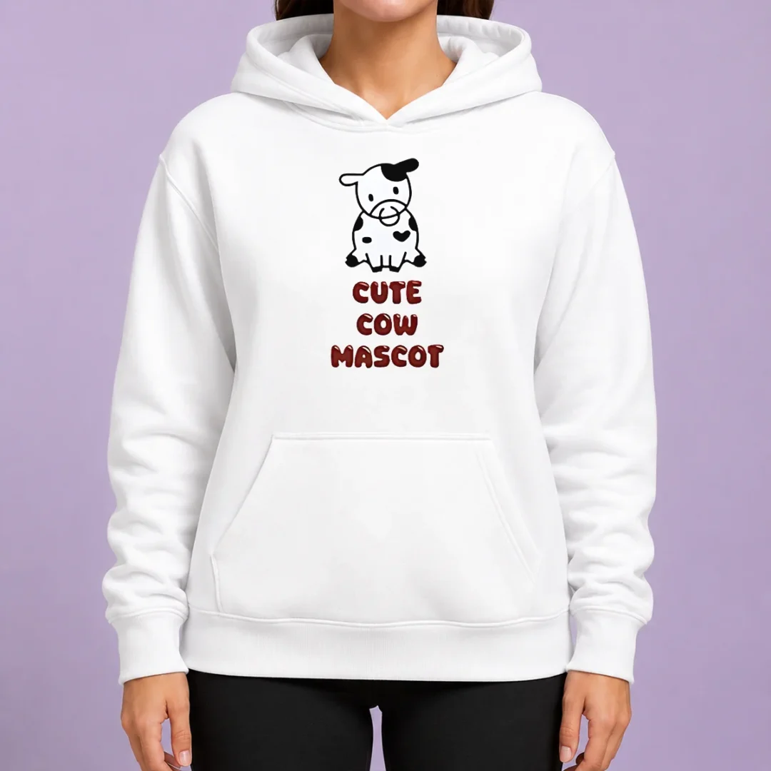 awesome-cute-cow-mascot-hoodie Awesome Cute Cow Mascot Hoodie