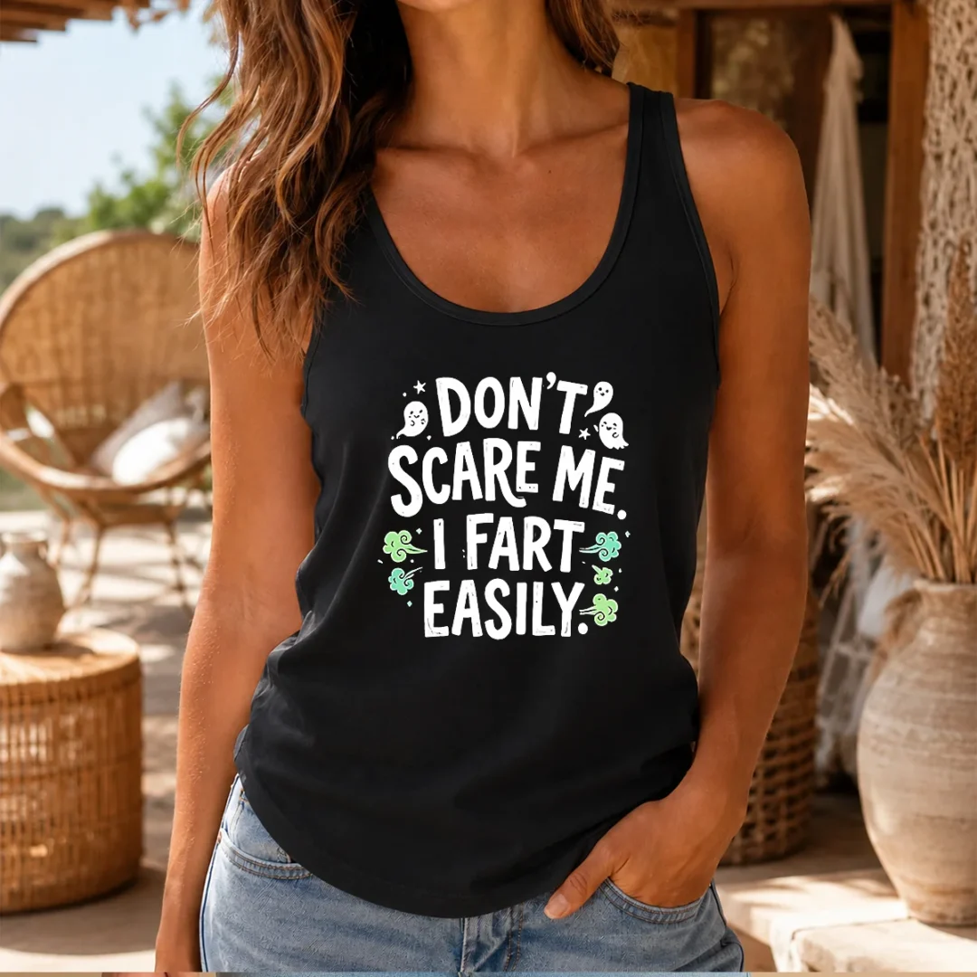 awesome-don-t-scare-me-i-fart-easily-ghost-tank-top Awesome Don'T Scare Me I Fart Easily Ghost Tank Top