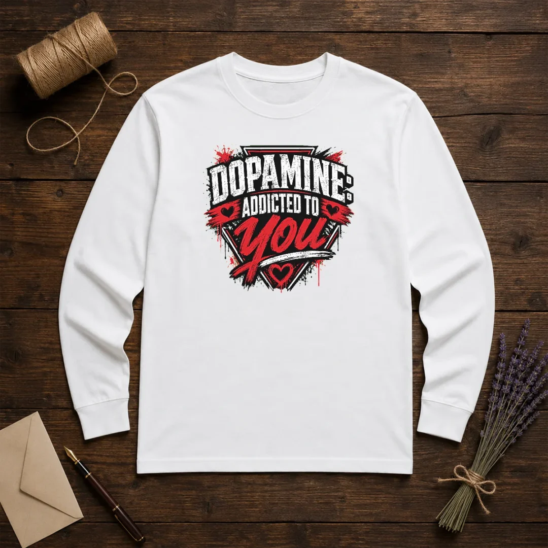 awesome-dopamine-addicted-to-you-streetwear-typography-long-sleeve-shirt Awesome Dopamine Addicted To You Streetwear Typography Long Sleeve Shirt