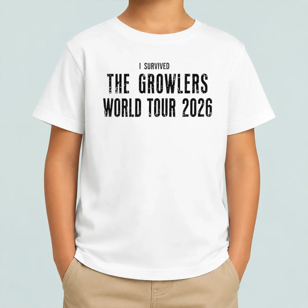 awesome-funny-i-survived-the-growlers-world-tour-2026-kids-t-shirt Awesome Funny I Survived The Growlers World Tour 2026 Kids T-Shirt