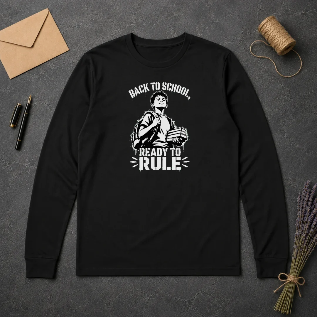 Awesome Funny Pretty Back To School Stencil For Proud Students Long Sleeve Shirt Awesome Funny Pretty Back To School Stencil For Proud Students Long Sleeve Shirt