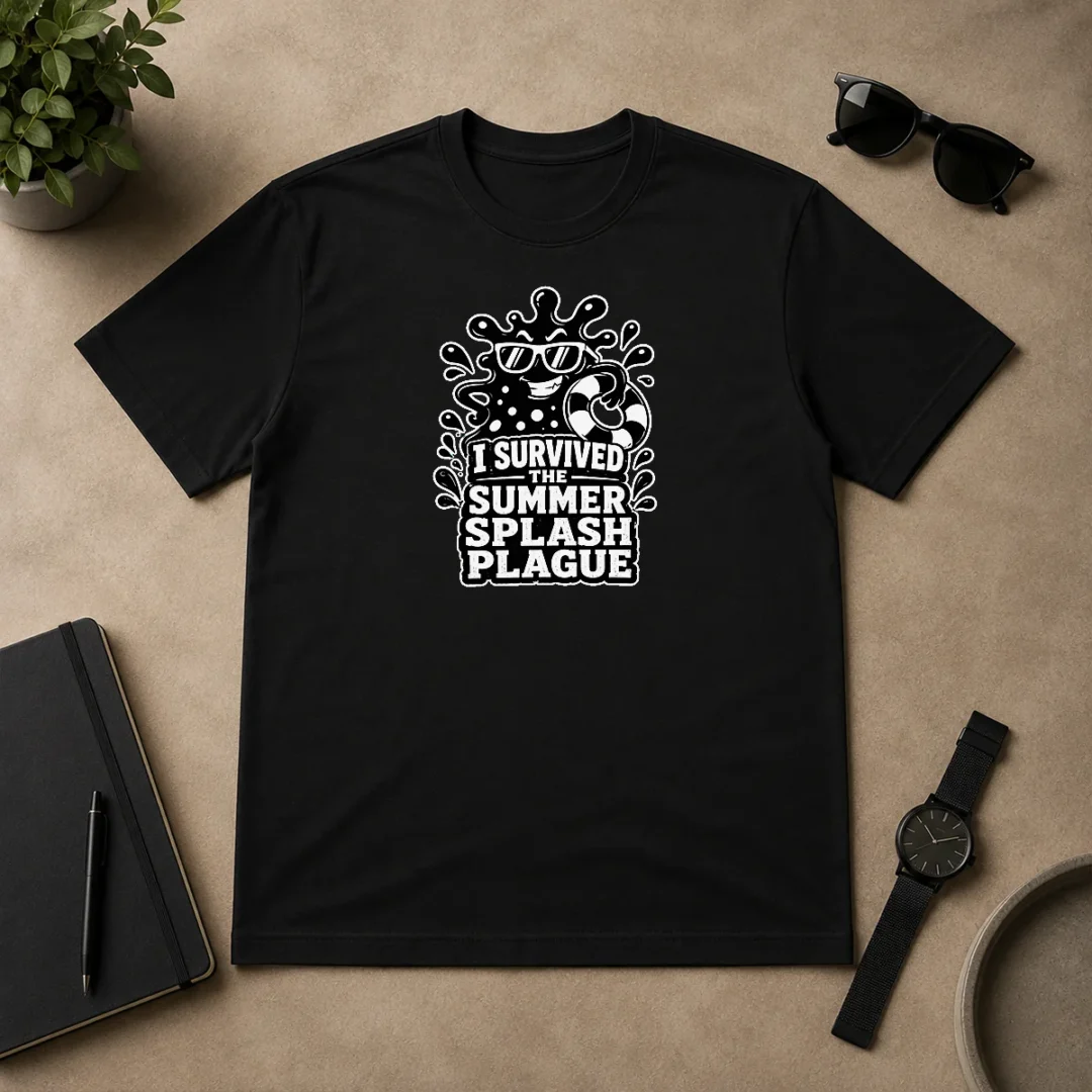 Awesome Good Summer Splash Plague Silhouette T Shirt Awesome Good Summer Splash Plague Silhouette t shirt in classic fit, featuring vibrant summer splash design
