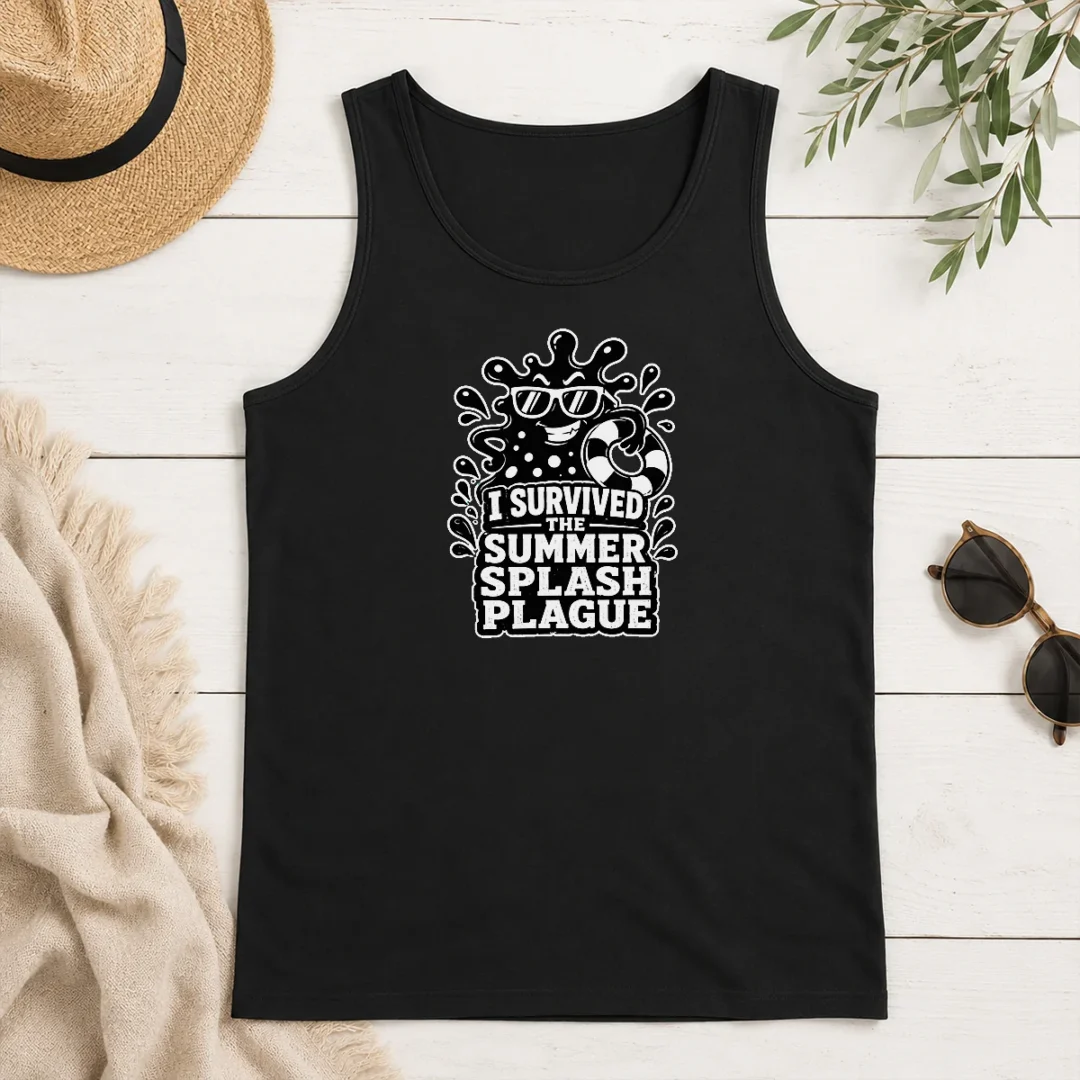 Awesome Good Summer Splash Plague Silhouette Tank Top Awesome Good Summer Splash Plague Silhouette Tank Top