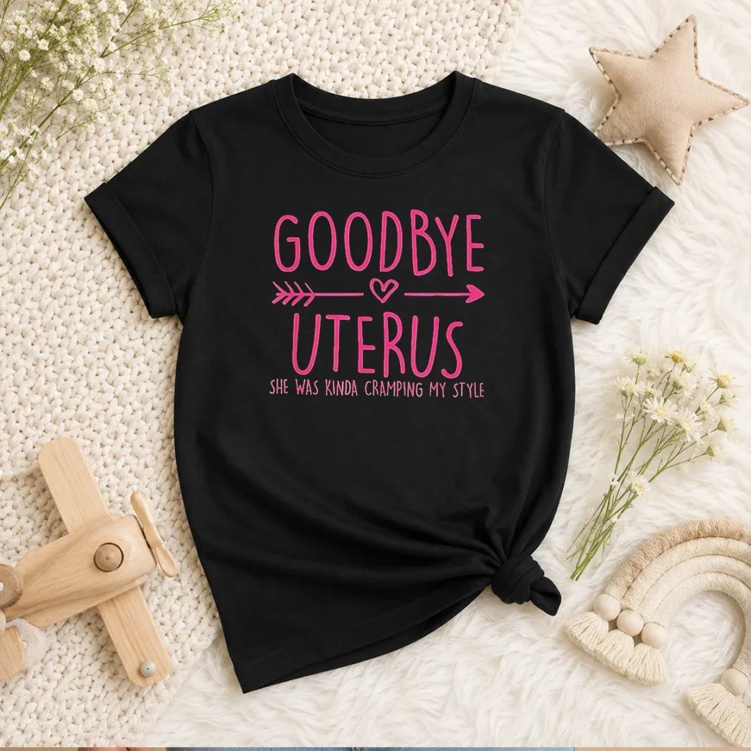 awesome-goodbye-uterus-she-was-kinda-cramping-my-style-kids-t-shirt Awesome Goodbye Uterus She Was Kinda Cramping My Style kids t shirt with bold text design for children