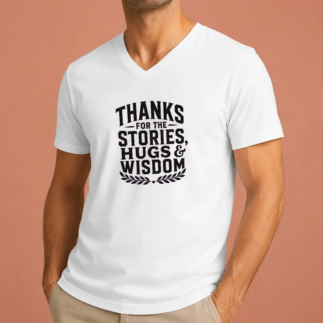 awesome-grandparents-day-gratitude-silhouette-grandchild-v-neck-shirt Awesome Grandparents Day Gratitude Silhouette Grandchild V-Neck Shirt