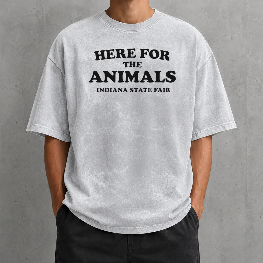 awesome-hot-here-for-the-animals-indiana-state-fair-washed-t-shirt Awesome Hot Here For The Animals Indiana State Fair Washed T-Shirt