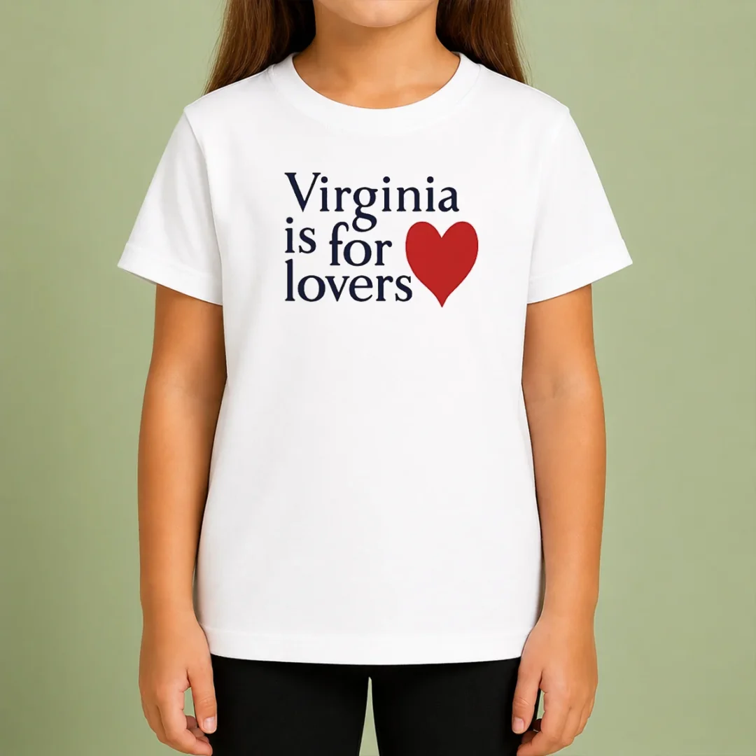 awesome-hot-virginia-is-for-lovers-kids-t-shirt Awesome Hot Virginia Is For Lovers kids t shirt featuring bold text design in red on a comfortable cotton fabric