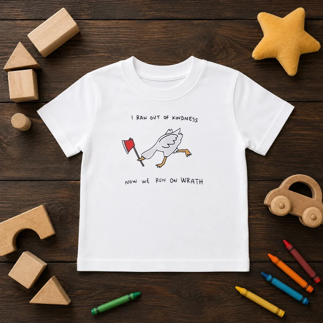 awesome-i-ran-out-of-kindness-now-we-run-on-wrath-goose-kids-t-shirt Awesome I Ran Out Of Kindness Now We Run On Wrath Goose Kids T-Shirt
