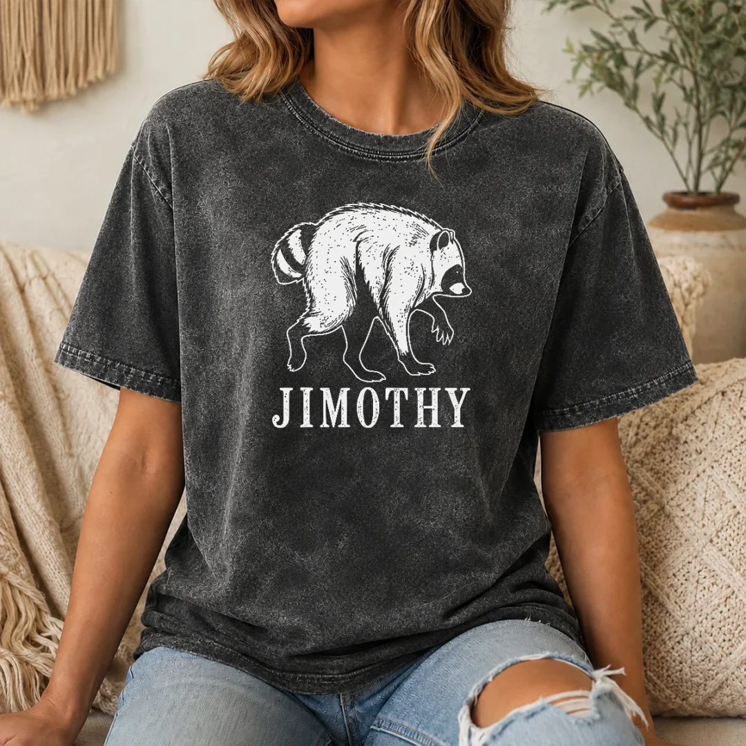 Awesome Jimothy Viral Raccoon Meme Washed T Shirt Awesome Jimothy Viral Raccoon Meme Washed T-Shirt