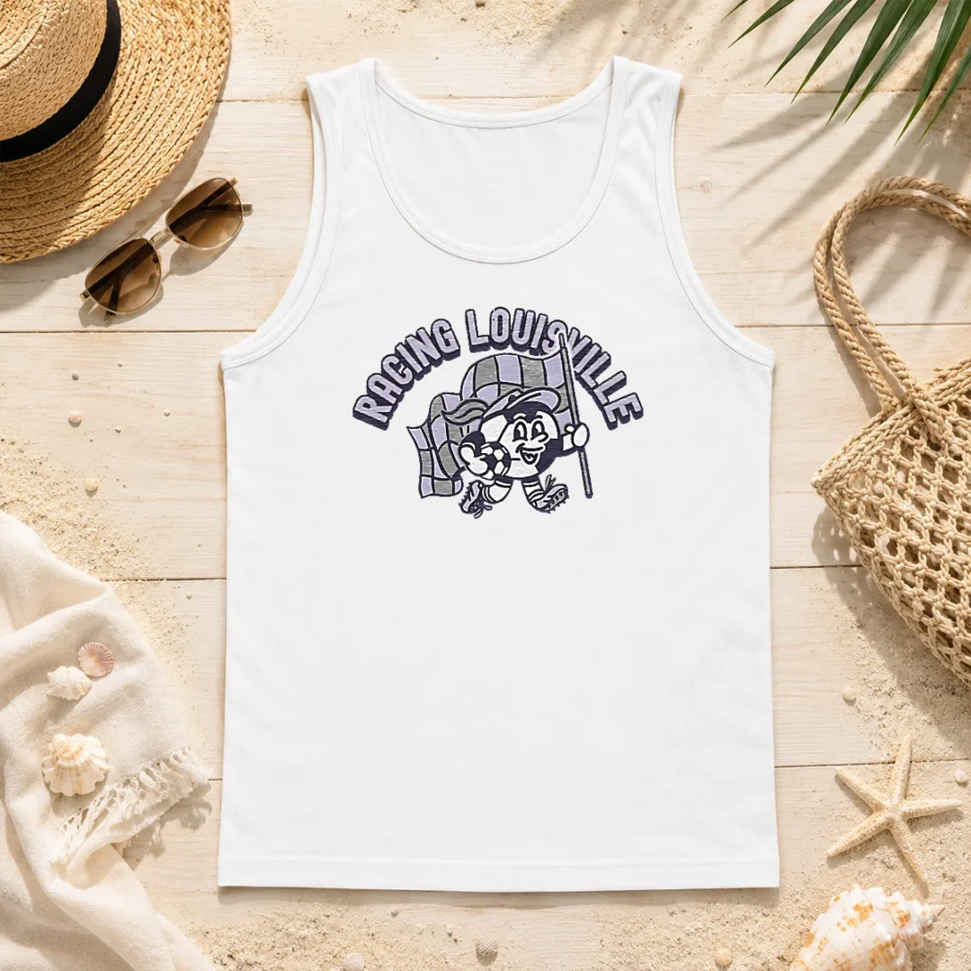 Awesome Kid'S Racing Louisville Soccer Player Grey Tank Top Awesome Kid'S Racing Louisville Soccer Player Grey Tank Top
