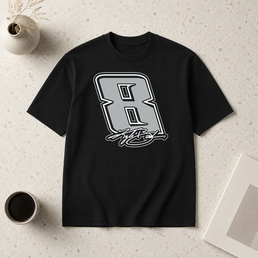 awesome-kyle-busch-black-no-8-signature-t-shirt-1 Awesome Kyle Busch Black No 8 Signature