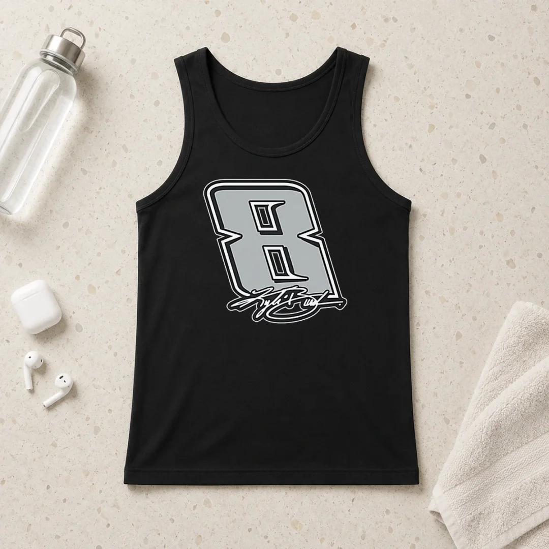 awesome-kyle-busch-black-no-8-signature-tank-top Awesome Kyle Busch Black No 8 Signature Tank Top