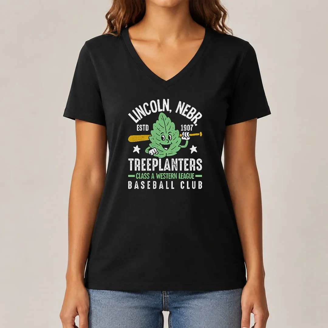 awesome-lincoln-treeplanters-nebraska-vintage-baseball-team-v-neck-shirt Awesome Lincoln Treeplanters Nebraska Vintage Baseball Team V-Neck Shirt