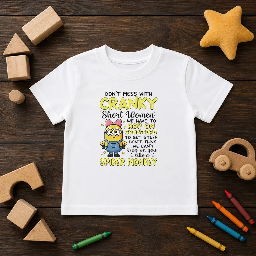awesome-minion-dont-mess-with-cranky-short-women-we-have-to-hop-on-counters-to-get-stuff-dont-thin-kids-t Awesome Minion Dont Mess With Cranky Short Women We Have To Hop On Counters To Get Stuff Dont Thin Kids T-Shirt