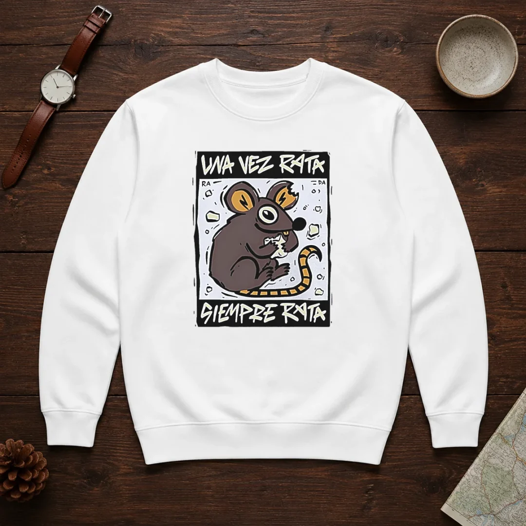 awesome-mouse-eating-cheese-una-vez-rata-siempre-rata-rat-funny-sweater Awesome Mouse Eating Cheese Una Vez Rata Siempre Rata Rat Funny Sweater