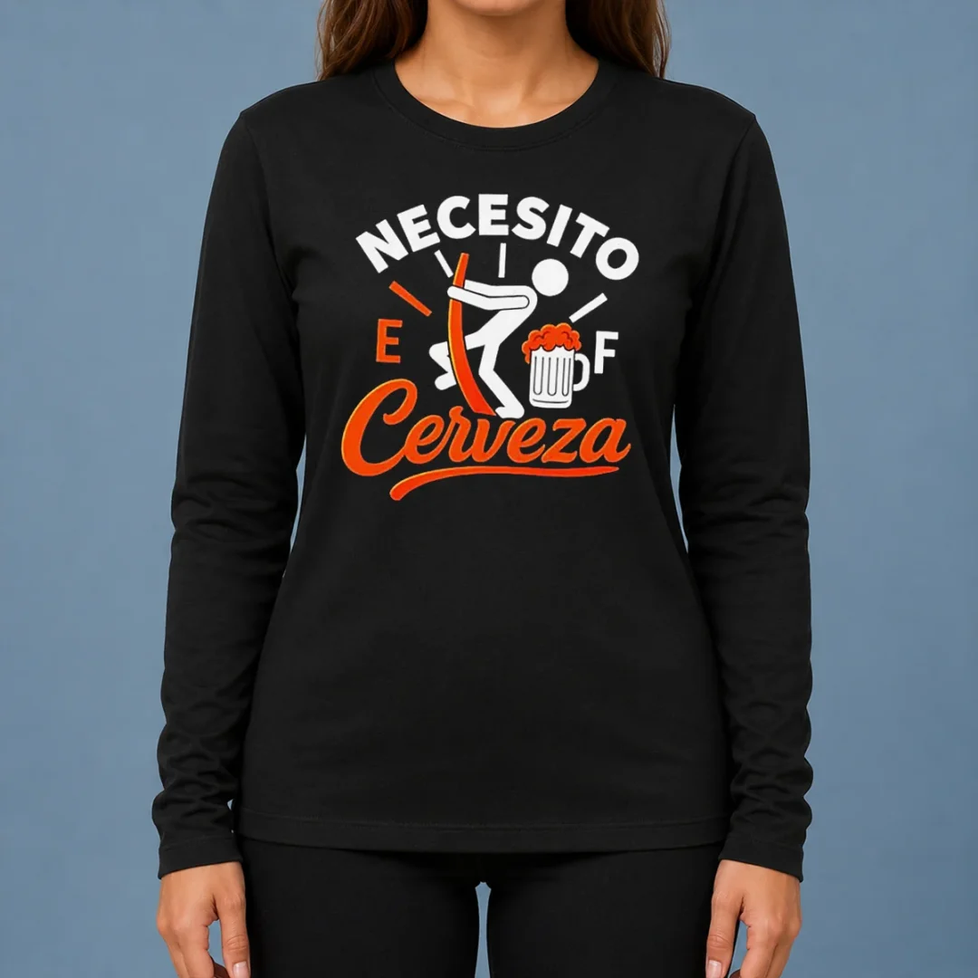 awesome-necesito-cerveza-beer-level-long-sleeve-shirt-2 Awesome Necesito Cerveza Beer Level Shirt - Image 6
