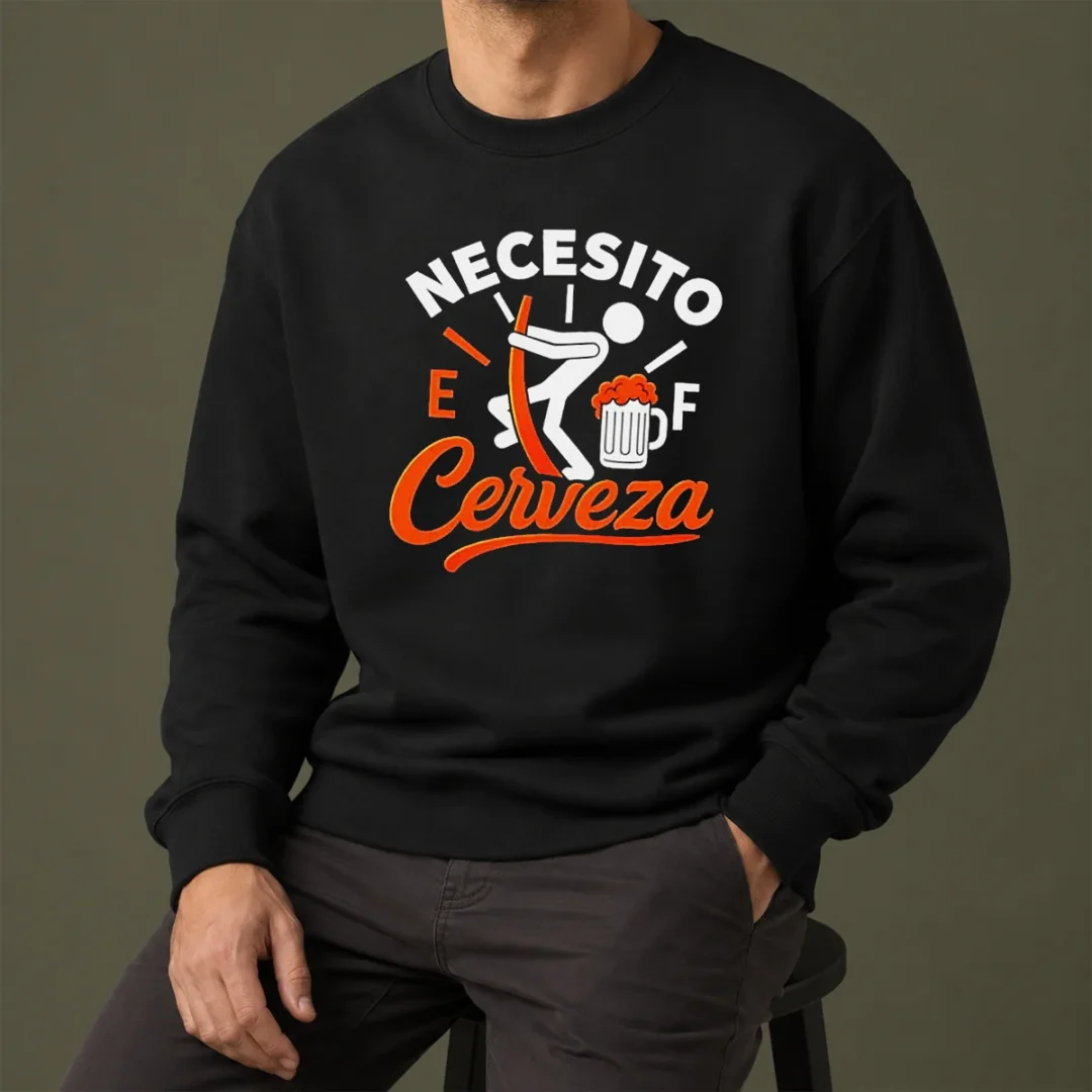 awesome-necesito-cerveza-beer-level-sweater-2 Awesome Necesito Cerveza Beer Level Shirt - Image 7