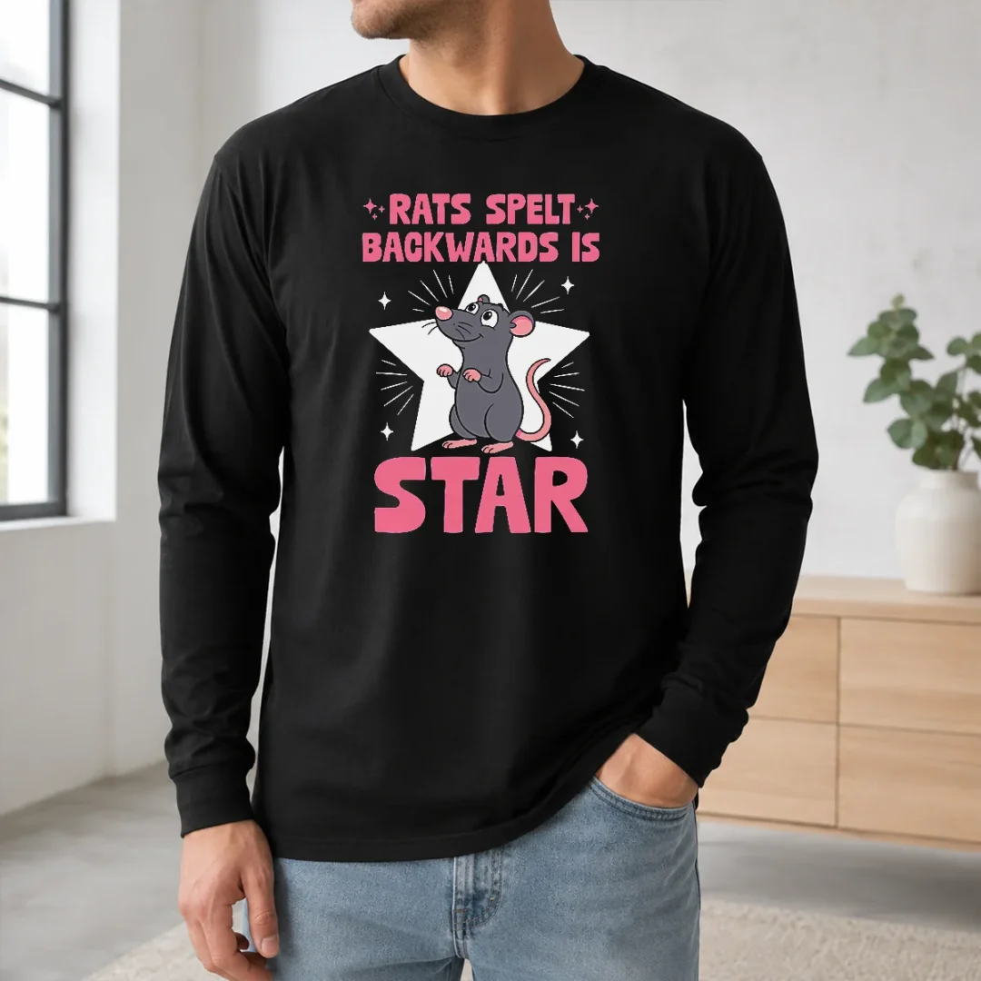 Awesome Nice Rat Humor Gift Rats Spelt Backwards Is Star Long Sleeve Shirt Awesome Nice Rat Humor Gift Rats Spelt Backwards Is Star Long Sleeve Shirt