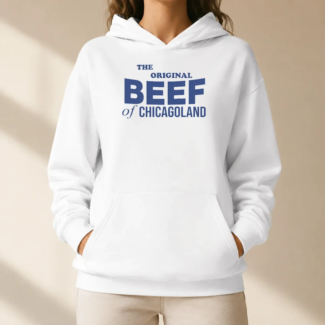 awesome-nice-the-bear-original-beef-of-chicagoland-hoodie-1 Awesome Nice The Bear Original Beef Of Chicagoland hoodie in black, front view with printed logo