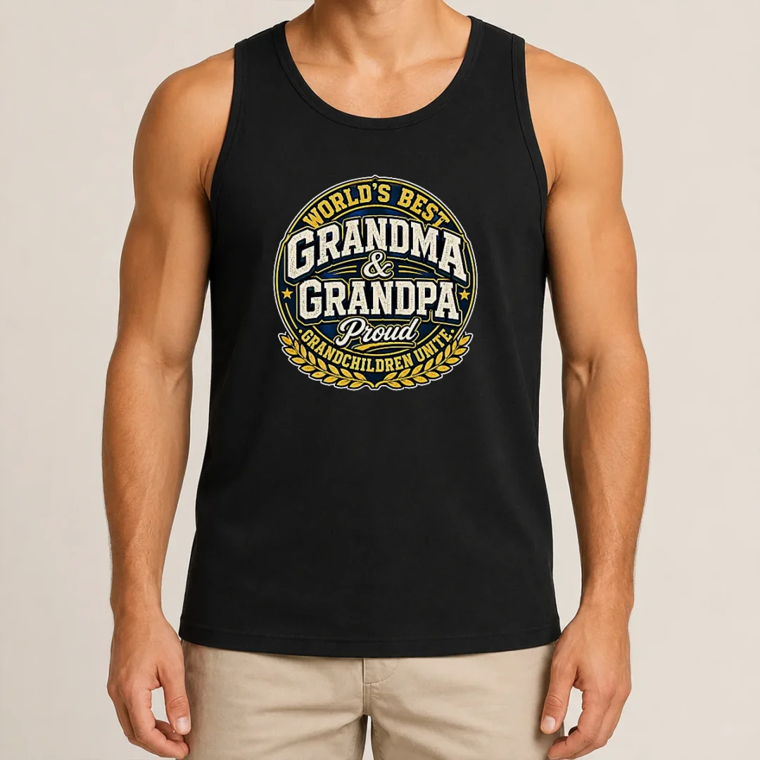 Awesome Official Grandparents Day Proud Grandchildren Mascot Badge Tank Top Awesome Official Grandparents Day Proud Grandchildren Mascot Badge Tank Top