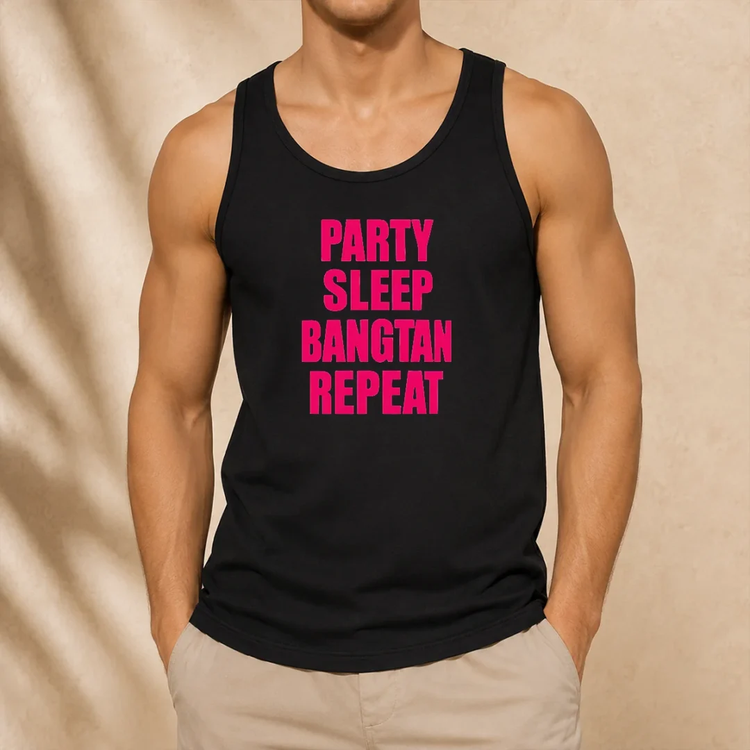awesome-party-sleep-bangtan-repeat-tank-top Awesome Party Sleep Bangtan Repeat Tank Top