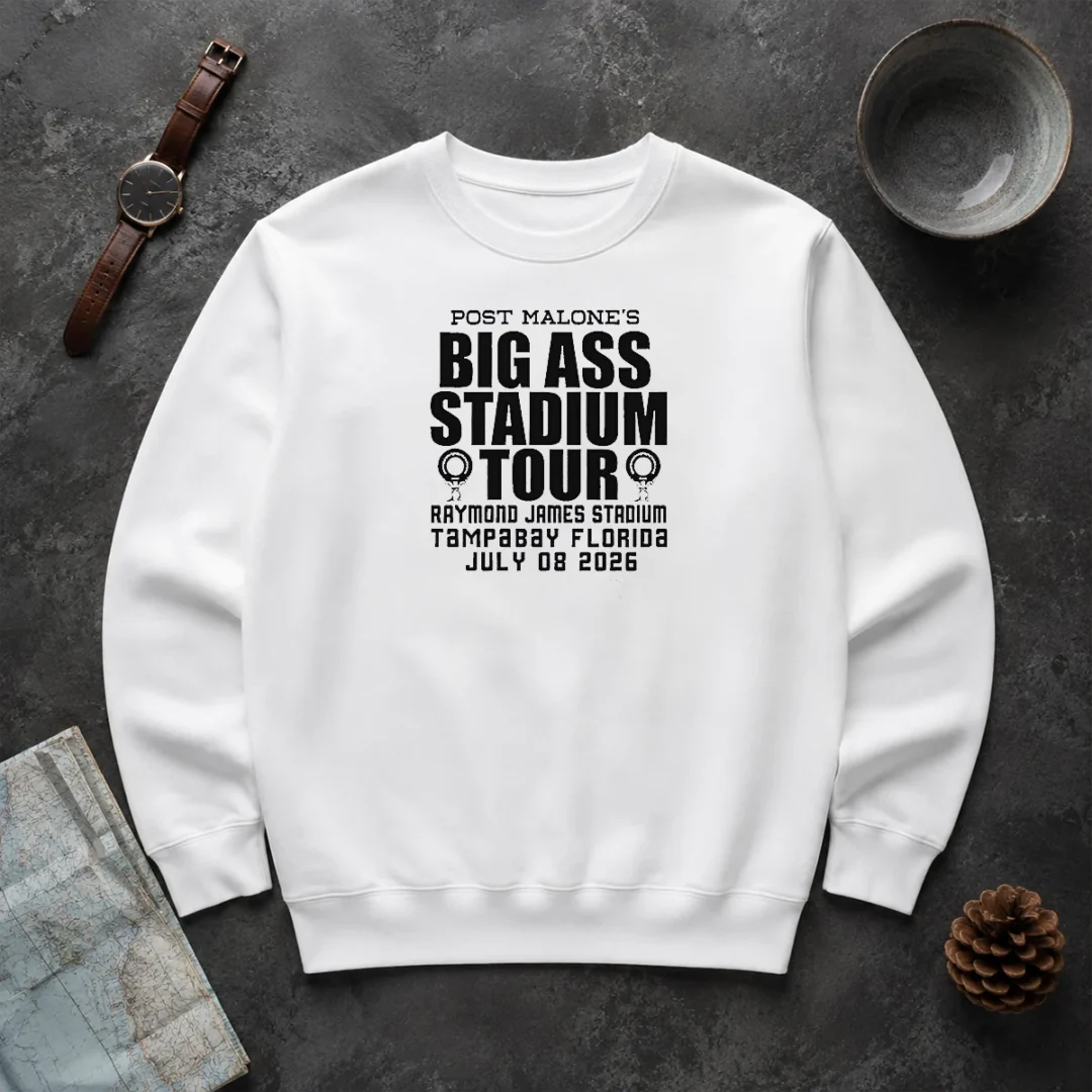 Awesome Post Malone Big Ass Stadium Tour Raymond James Stadium Tampa Bay 2026 Sweater Awesome Post Malone Big Ass Stadium Tour Raymond James Stadium Tampa Bay 2026 Sweater