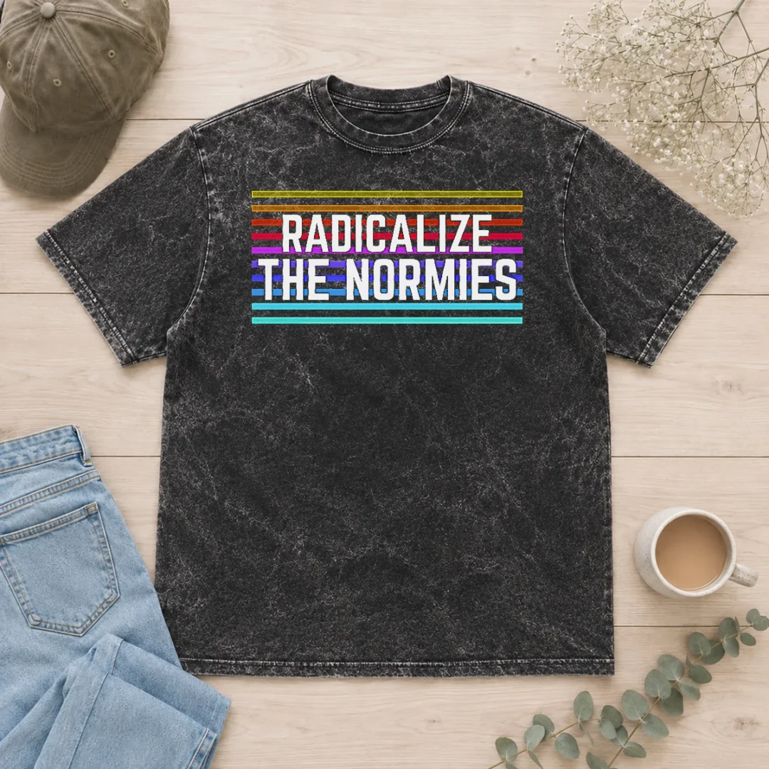 awesome-radicalize-the-normies-washed-t-shirt Awesome Radicalize The Normies Washed T-Shirt
