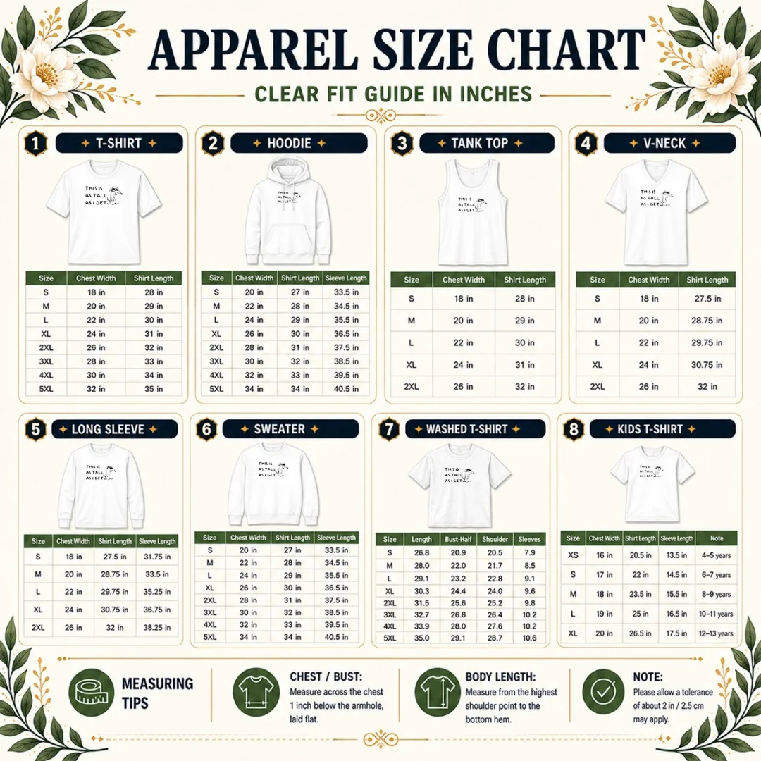 awesome-rat-fink-this-is-as-tall-as-i-get-size-chart-1 Size chart for Awesome Rat Fink This Is As Tall As I Get with measurements in inches and cm