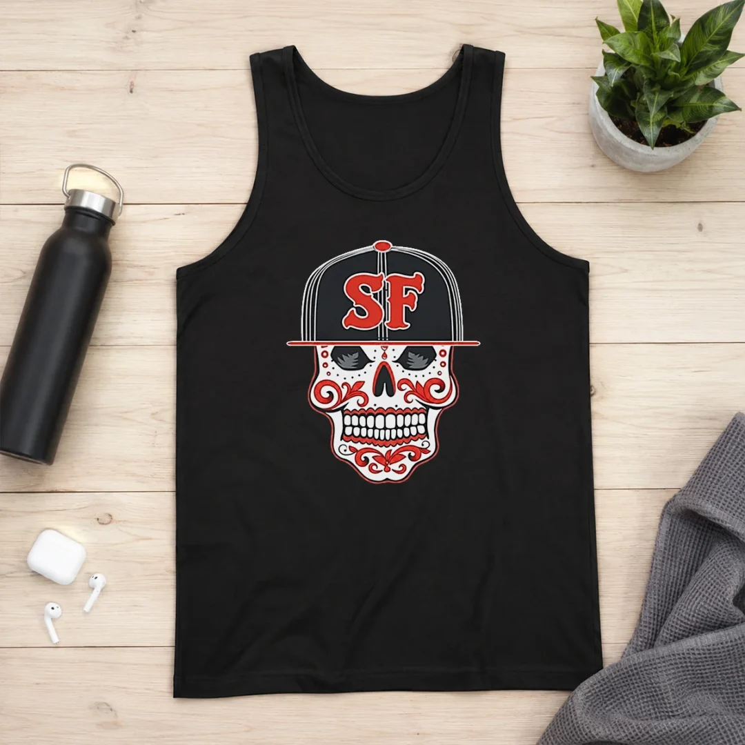 awesome-sf-sugar-skull-san-francisco-hat-tank-top Awesome Sf Sugar Skull San Francisco Hat Tank Top