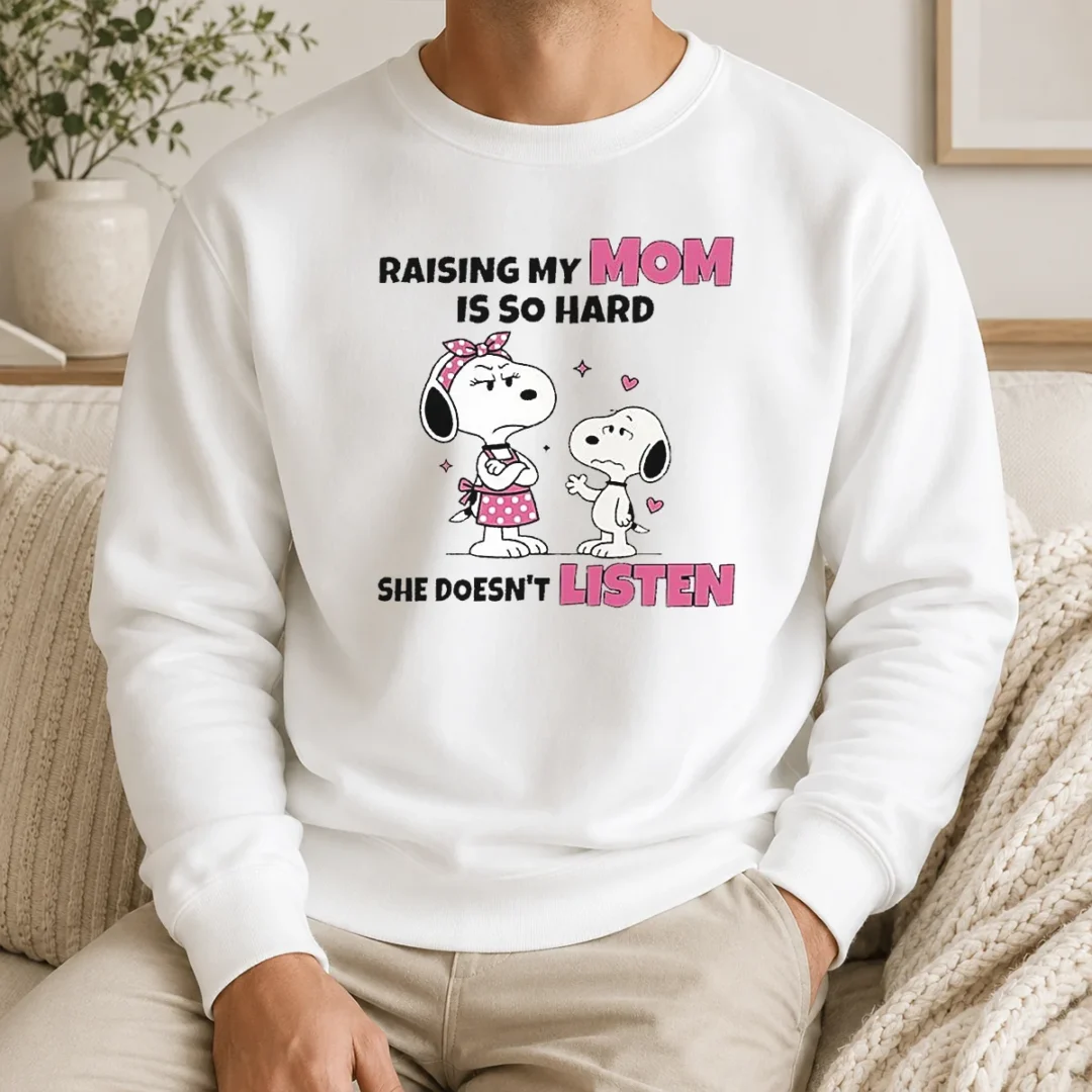 Awesome Snoopy And Belle Funny Raising My Mom Is So Hard She Doesnt Listen Sweater Awesome Snoopy And Belle Funny Raising My Mom Is So Hard She Doesnt Listen Sweater