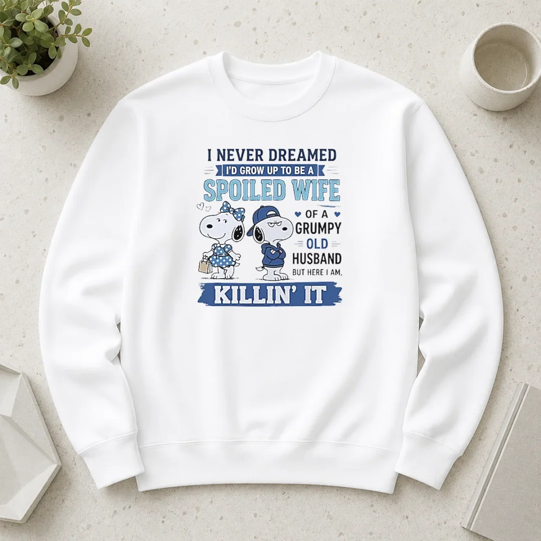 awesome-snoopy-spoiled-wife-of-a-grumpy-old-husband-killin-it-sweater Awesome Snoopy Spoiled Wife Of A Grumpy Old Husband Killin It Sweater