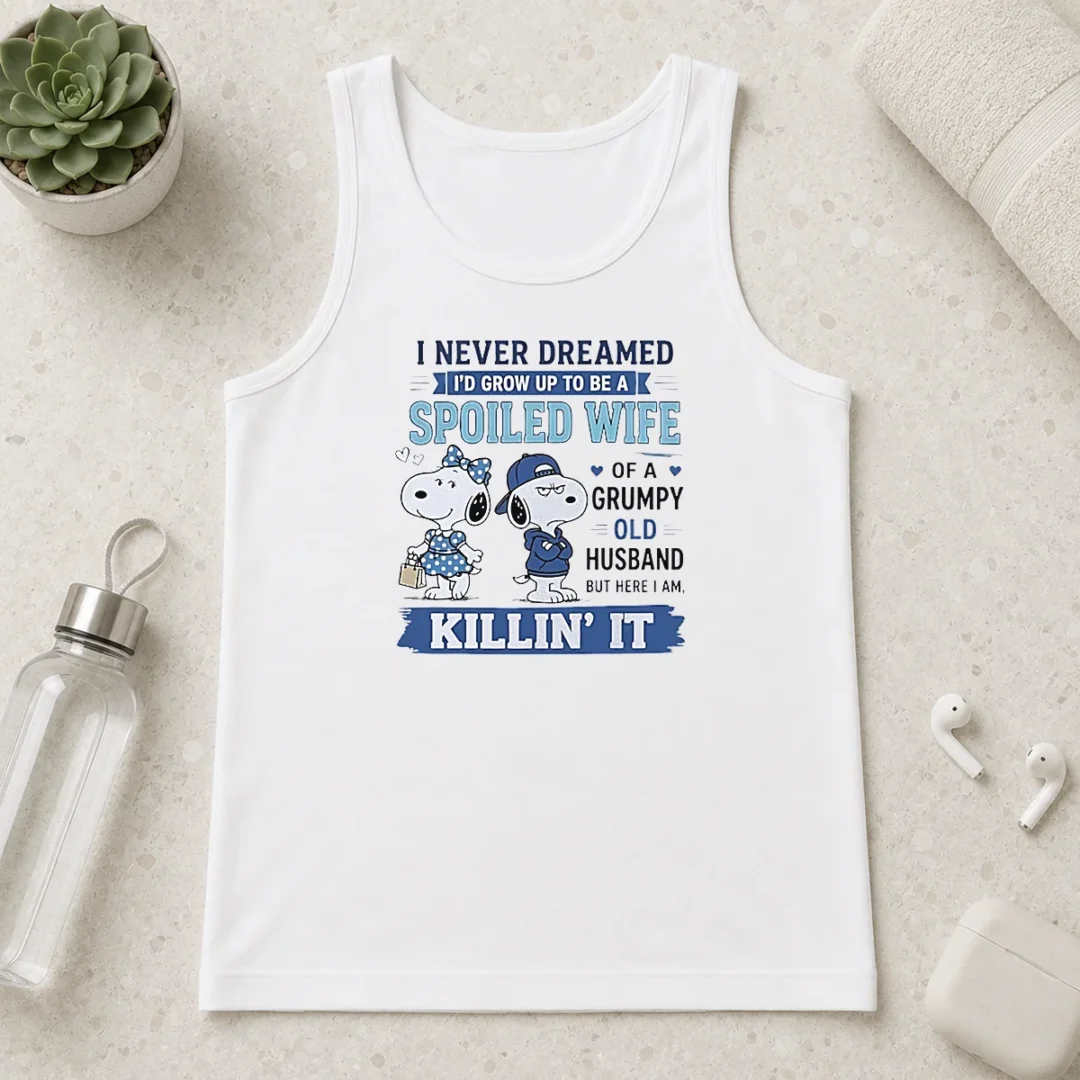 awesome-snoopy-spoiled-wife-of-a-grumpy-old-husband-killin-it-tank-top Awesome Snoopy Spoiled Wife Of A Grumpy Old Husband Killin It Tank Top