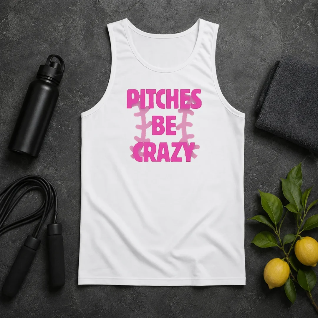 Awesome Softball Apparel Pitches Be Crazy Tank Top Awesome Softball Apparel Pitches Be Crazy Tank Top