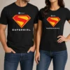 Awesome Supergirl DC Studios Logo t shirt in black, featuring a bold graphic print on the front