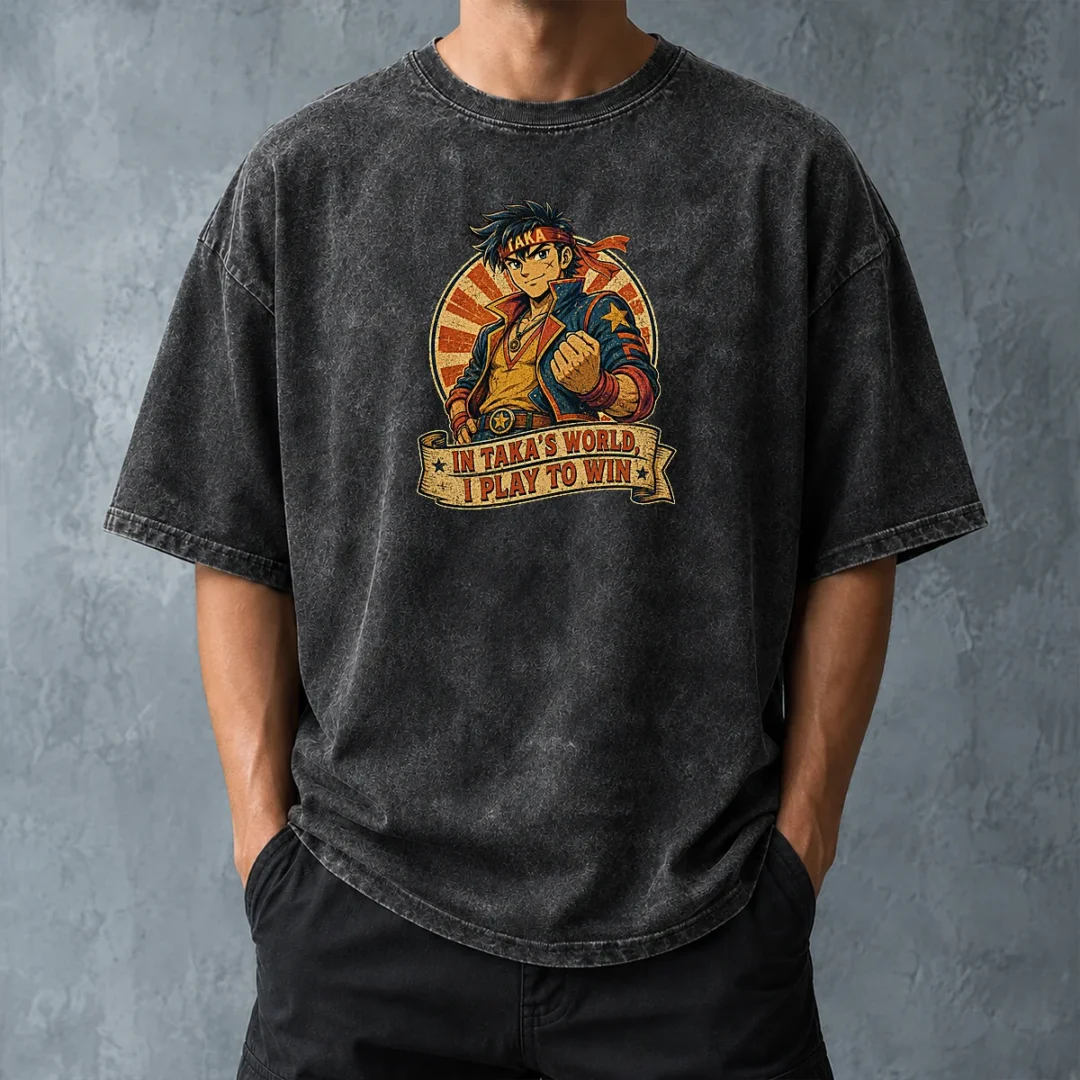 awesome-takas-world-vintage-anime-characters-passion-washed-t-shirt-washed-tshirt-1 Awesome Takas World Vintage Anime Characters Passion Washed T Shirt in faded color with retro anime design on front