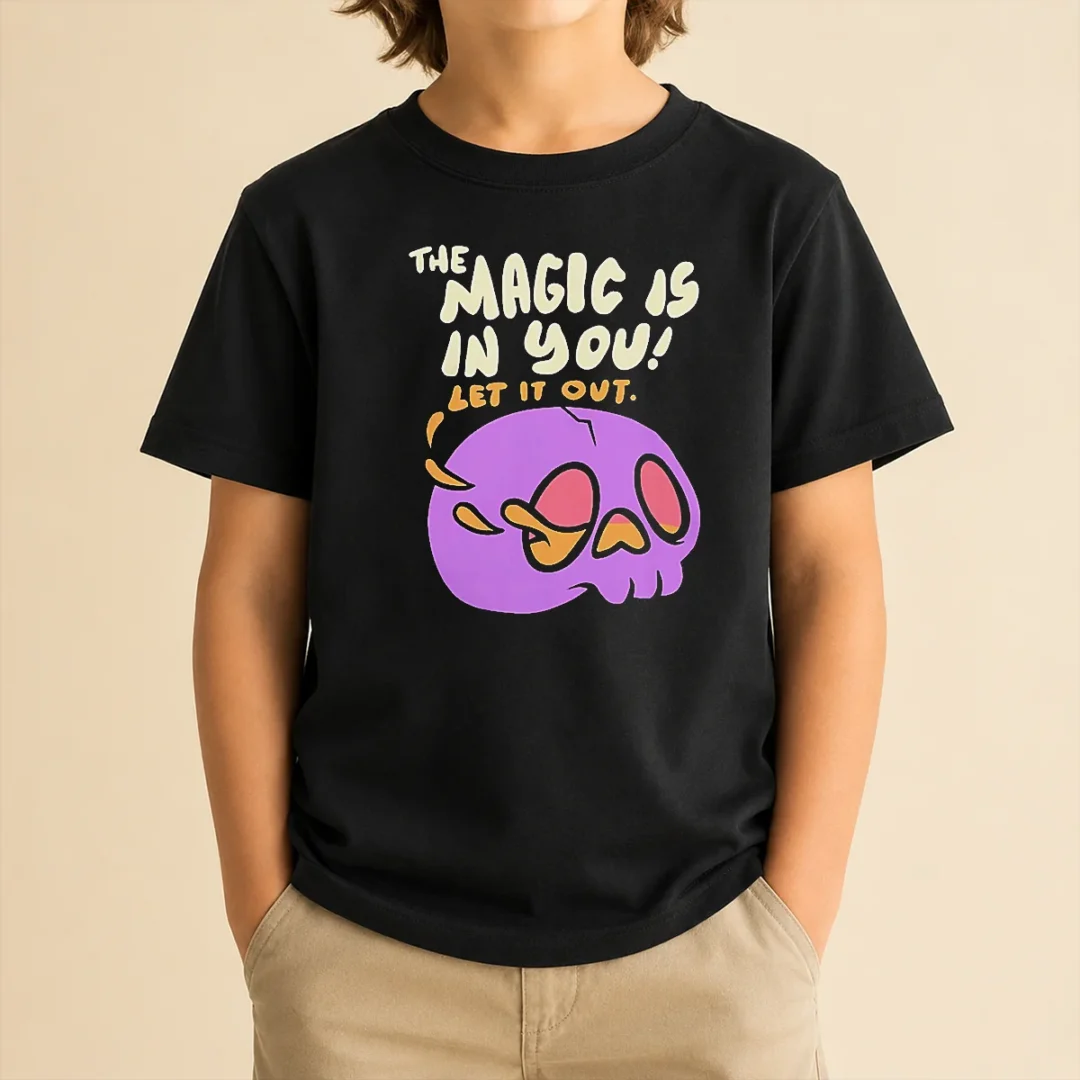 awesome-the-magic-is-in-you-let-it-out-skull-inspirational-kids-t-shirt Awesome The Magic Is In You Let It Out Skull Inspirational Kids T-Shirt