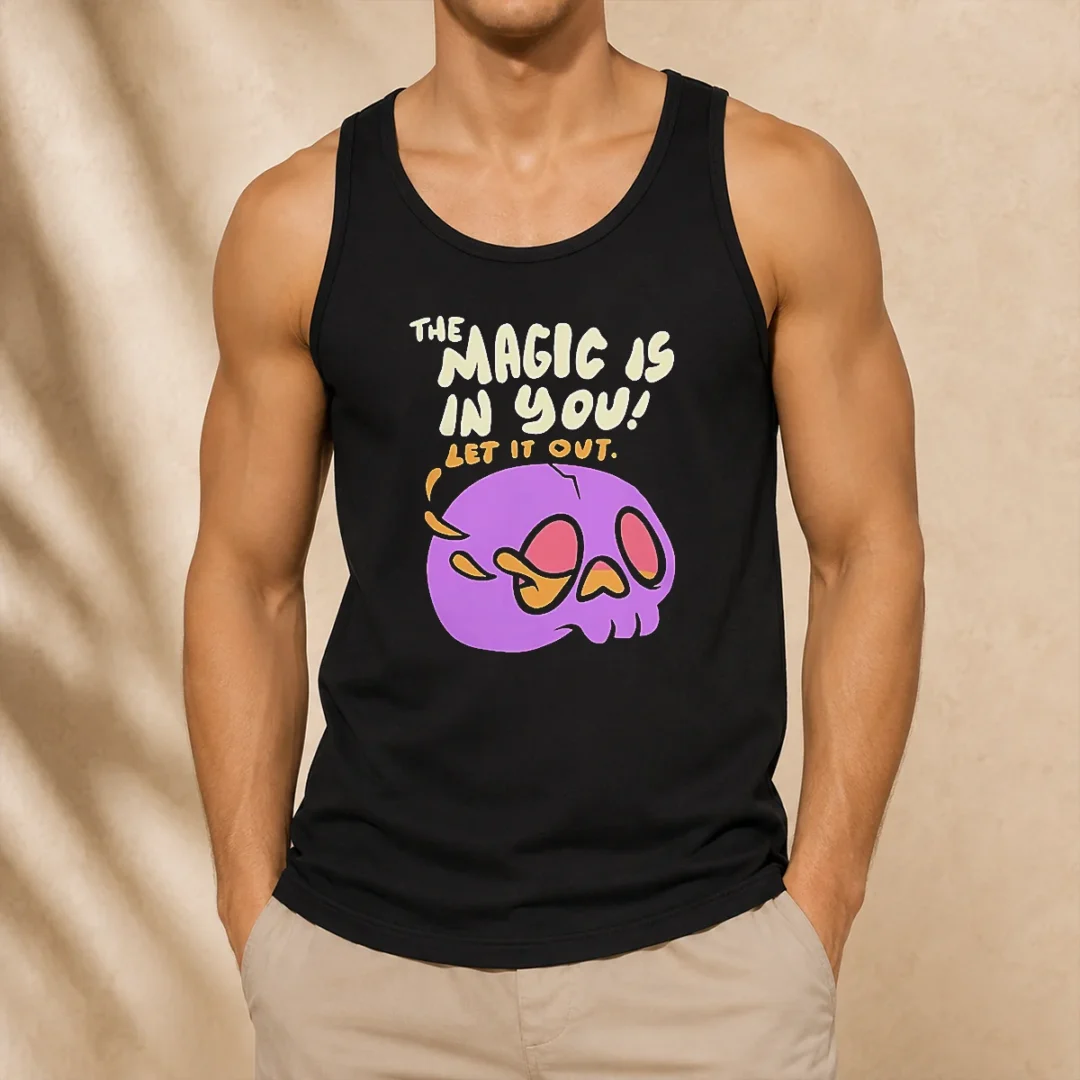 awesome-the-magic-is-in-you-let-it-out-skull-inspirational-tank-top Awesome The Magic Is In You Let It Out Skull Inspirational Tank Top